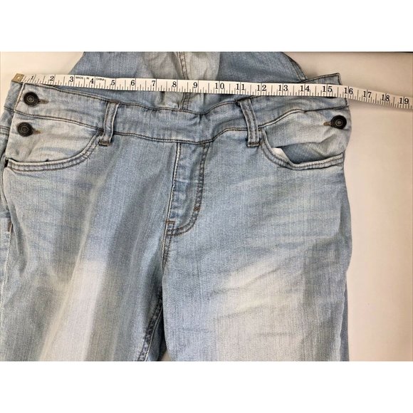 Mossimo Denim Ripped Jean Overalls Size S/P - Picture 8 of 9